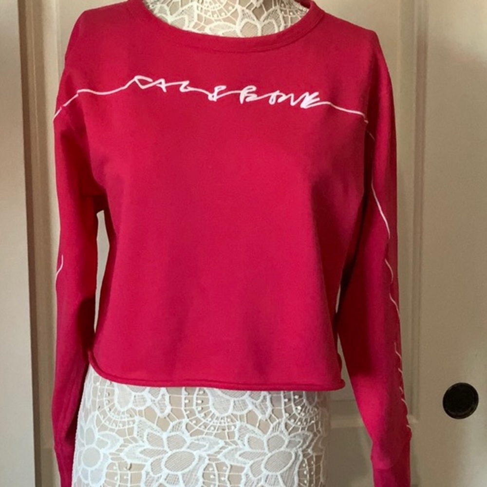 Rag & Bone Jeans Sweater Pink long Sleeves Size M
